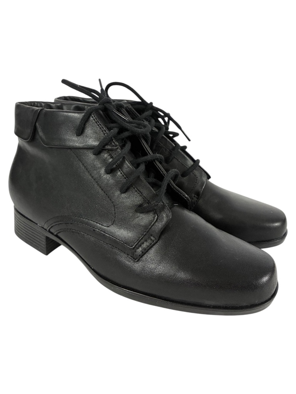Leather Witch Boots 7.5 Lace-Up Black Witchy Goth Whimsigoth Victorian Ankle